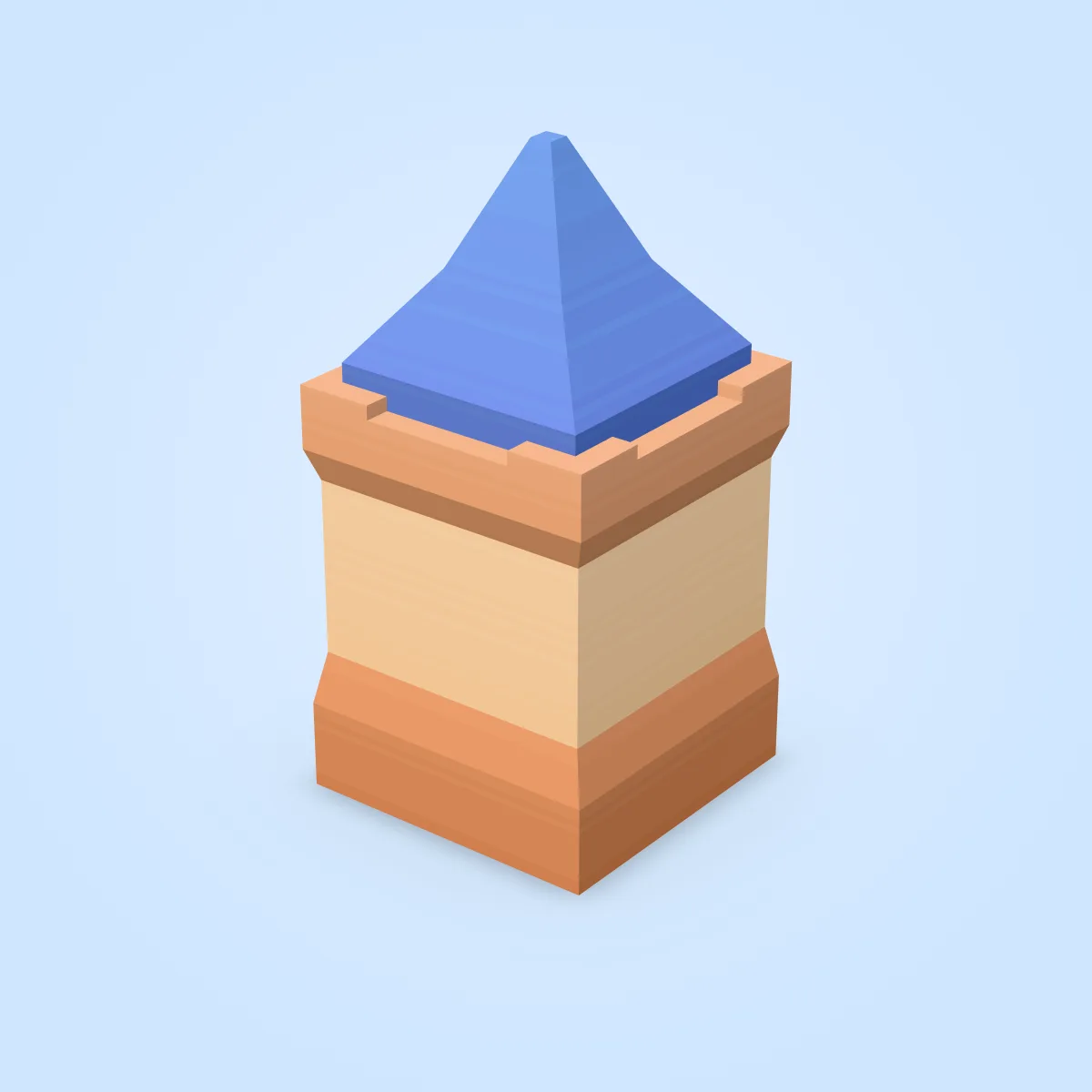 Tower Square Roof Model
