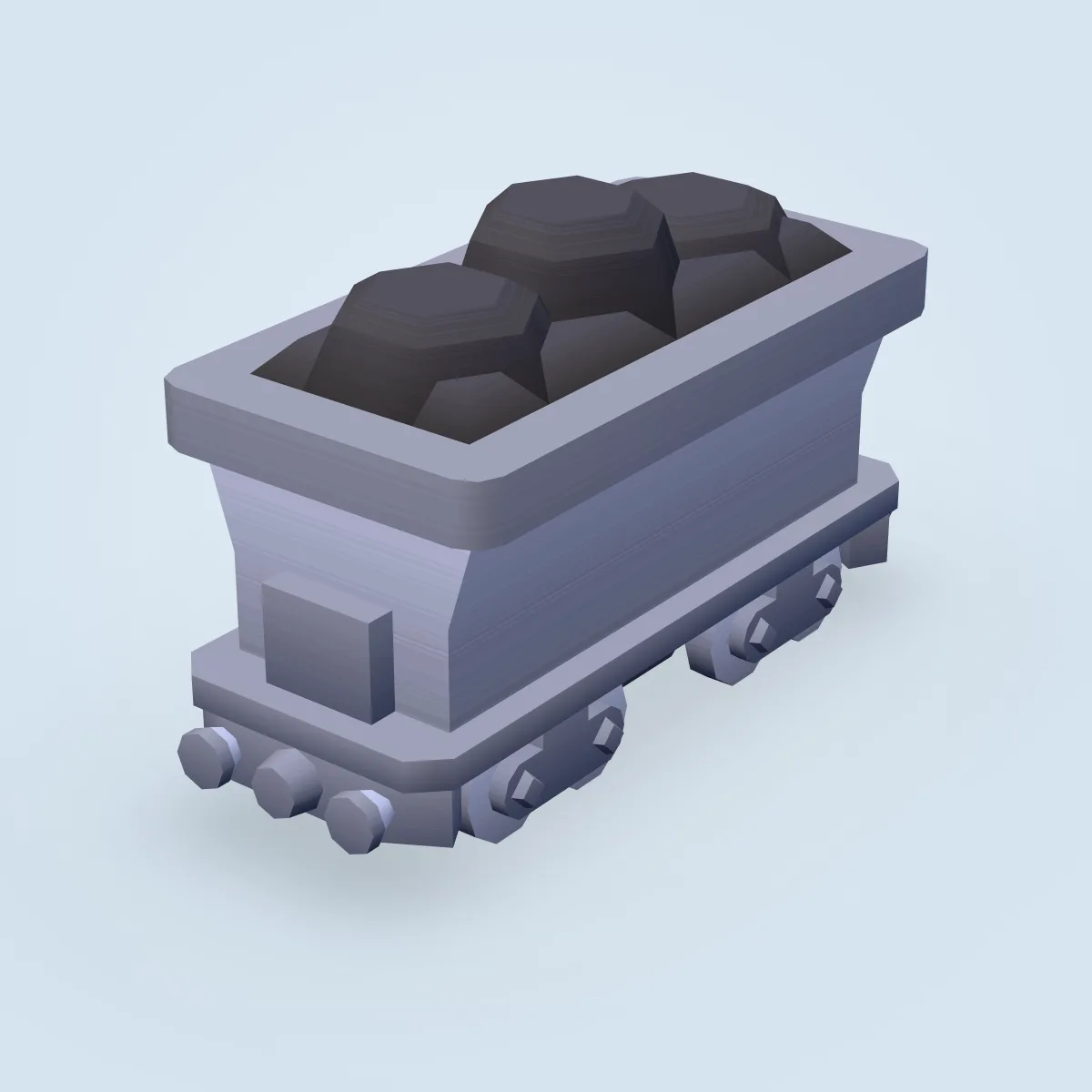 Train Carriage Coal Model