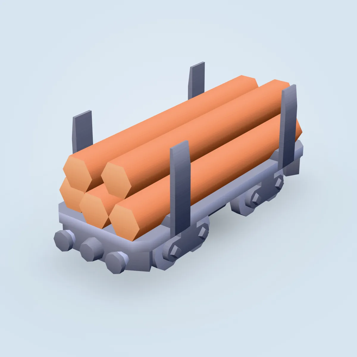 Train Carriage Lumber Model