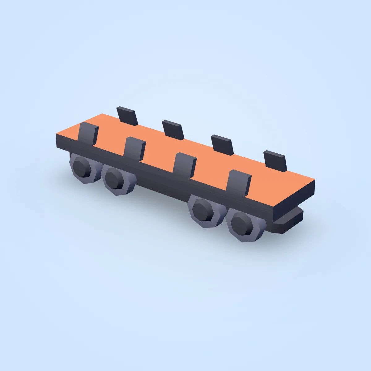 Train Wagon Flat Model