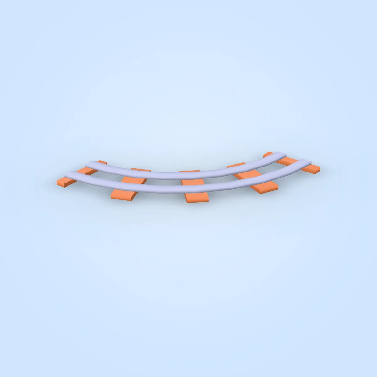 Trainset Rail Detailed Bend Model