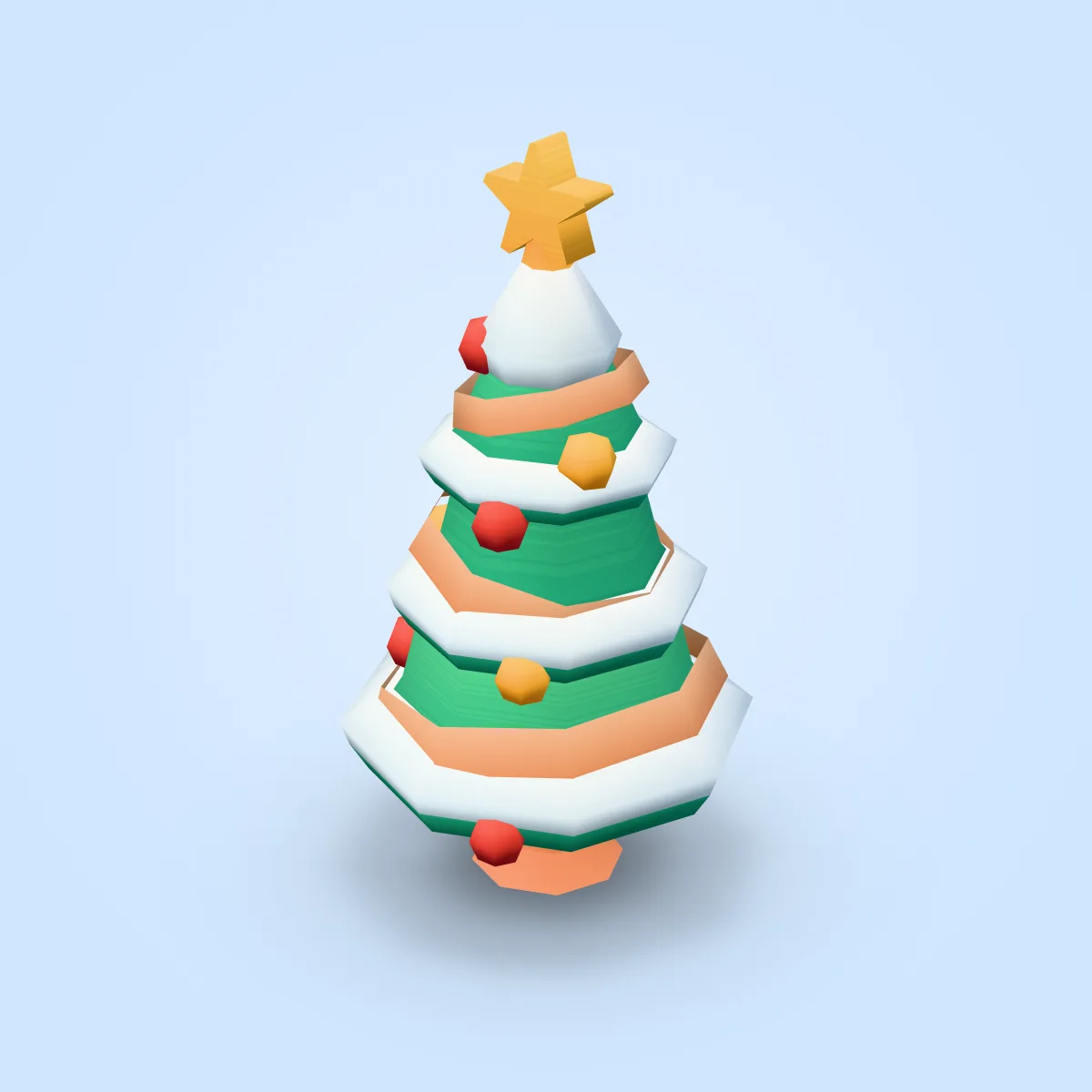 Tree Decorated Snow Model