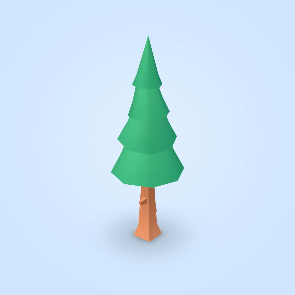 Tree High Crooked Model