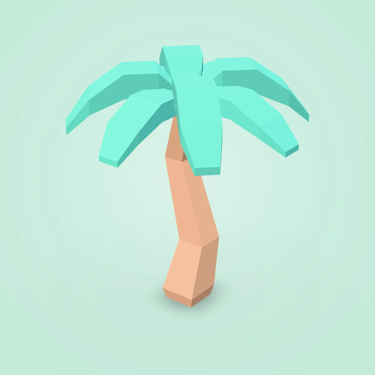 Tree Palm Detailed Short Model