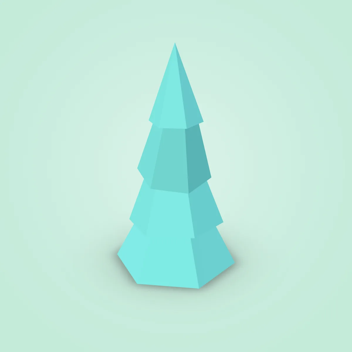 Tree Pine Ground Type B Model