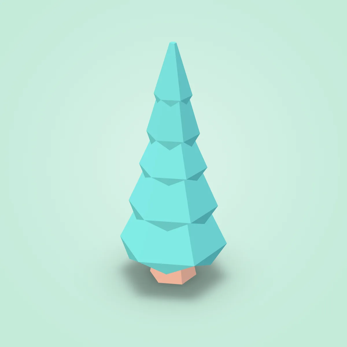 Tree Pine Round Type C Model