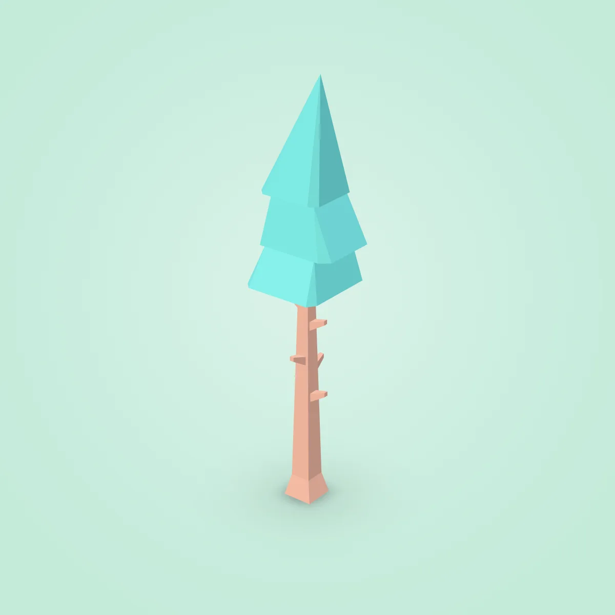 Tree Pine Tall B Detailed Model