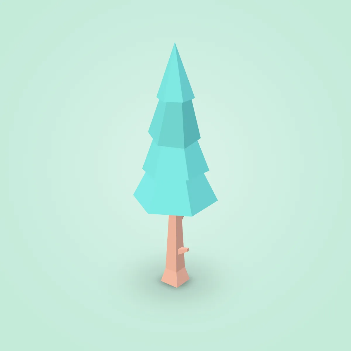 Tree Pine Tall C Detailed Model