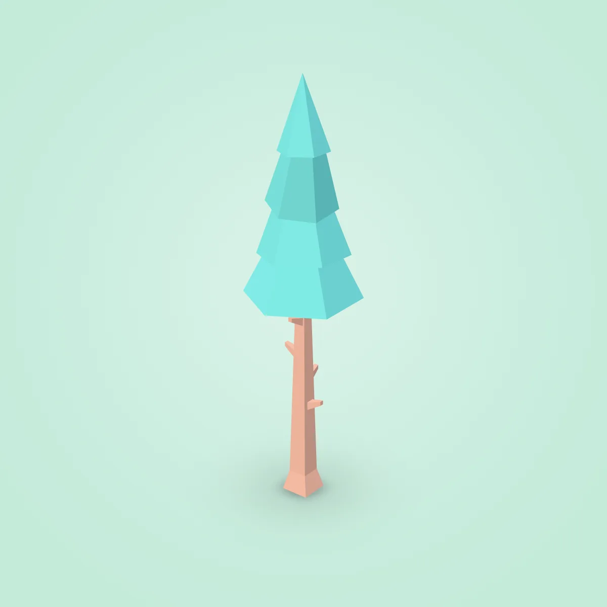 Tree Pine Tall D Detailed Model