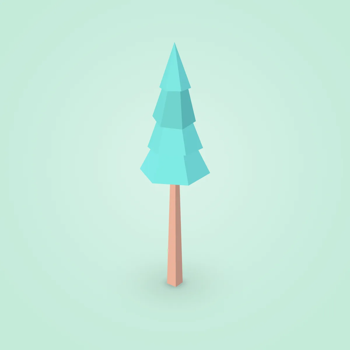 Tree Pine Tall Type D Model