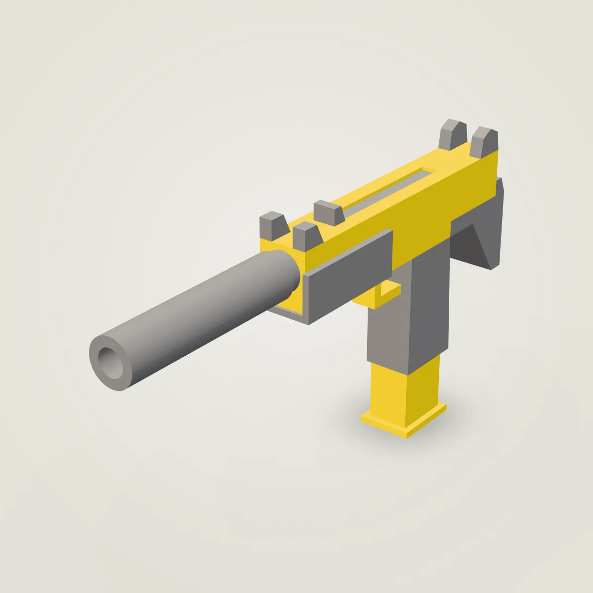 Uzi Long Silencer Gold Model