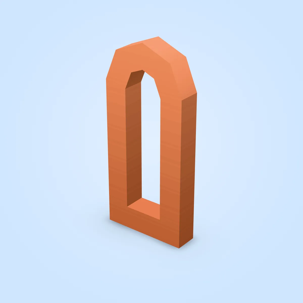 Window Brown Round Narrow Model