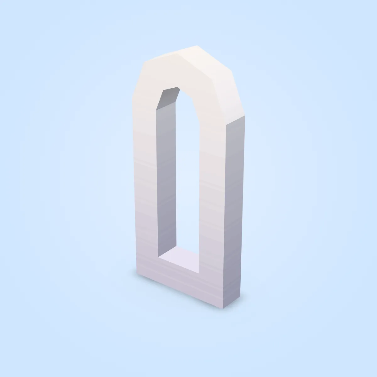 Window White Round Narrow Model