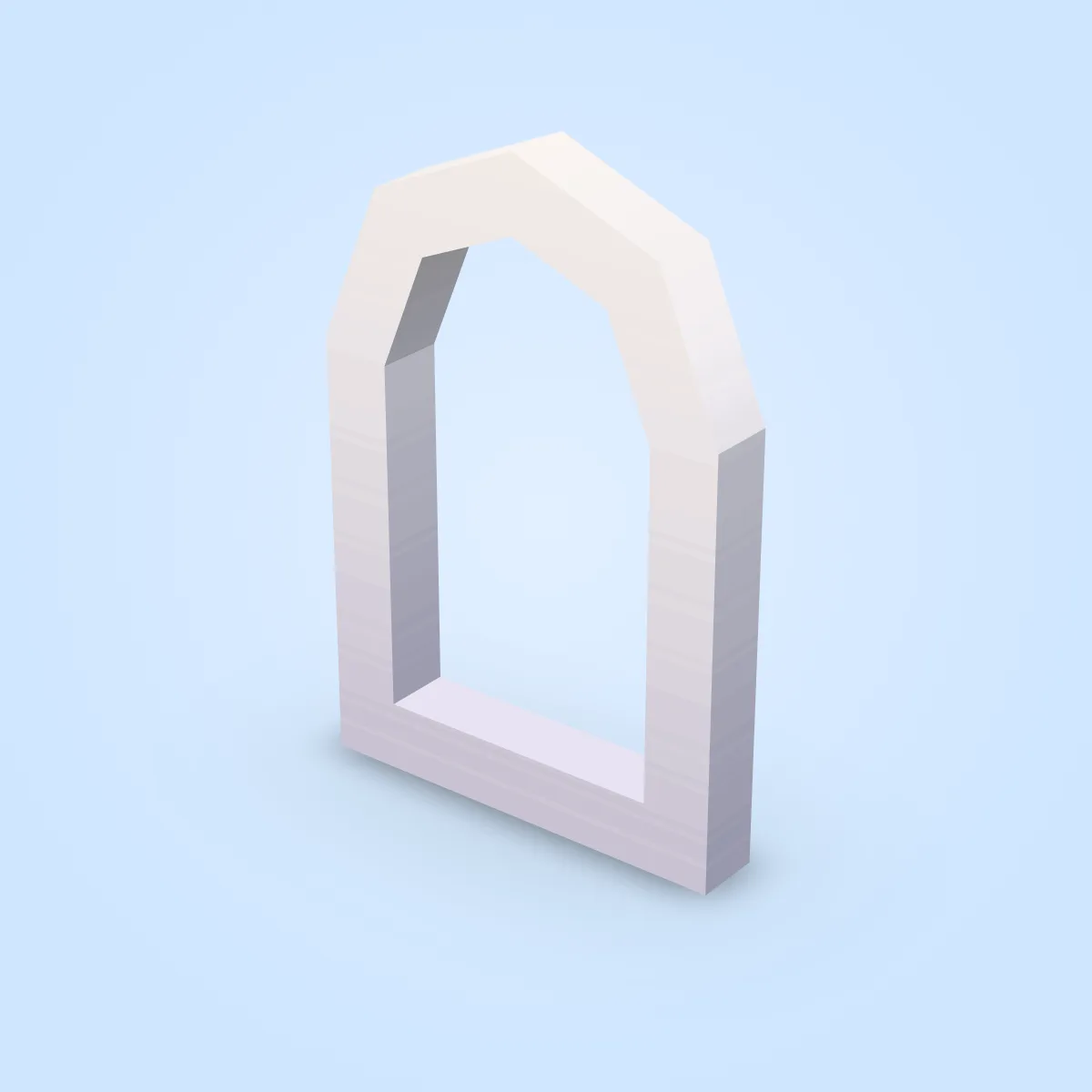 Window White Round Wide Model