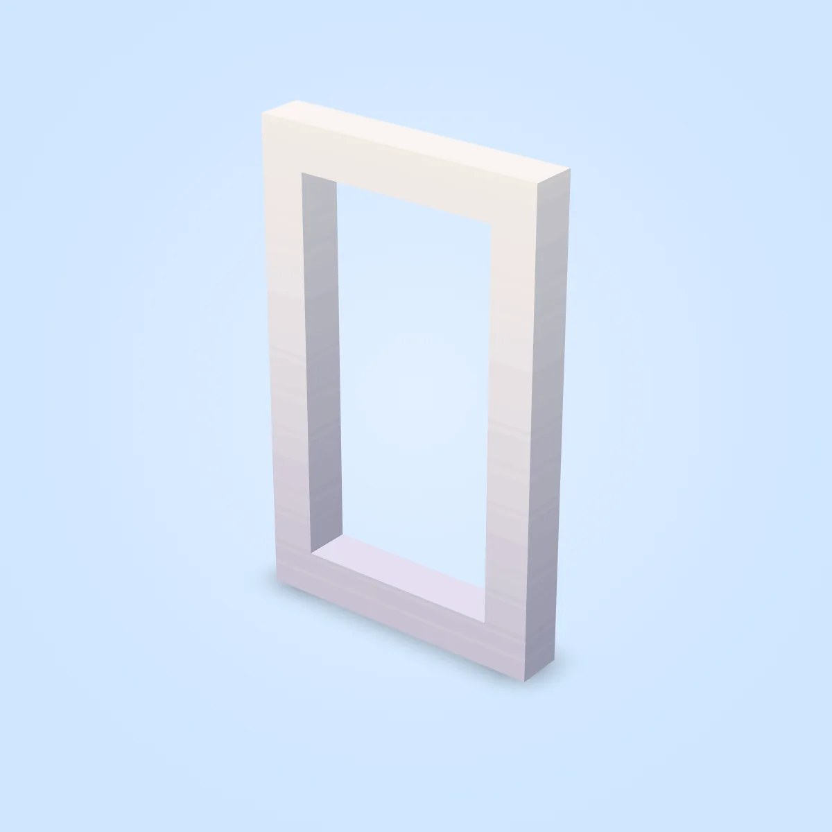 Window White Tall Model
