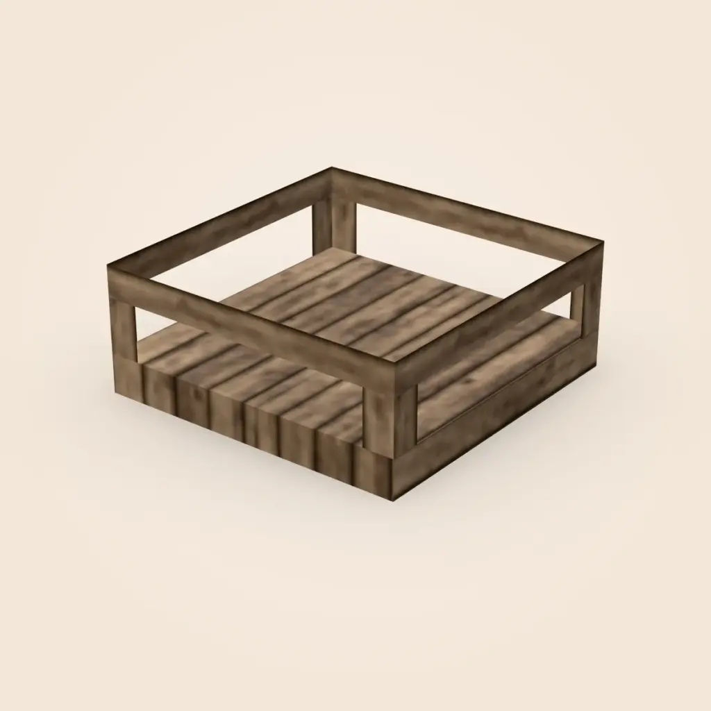 Wood Floor Railing Model