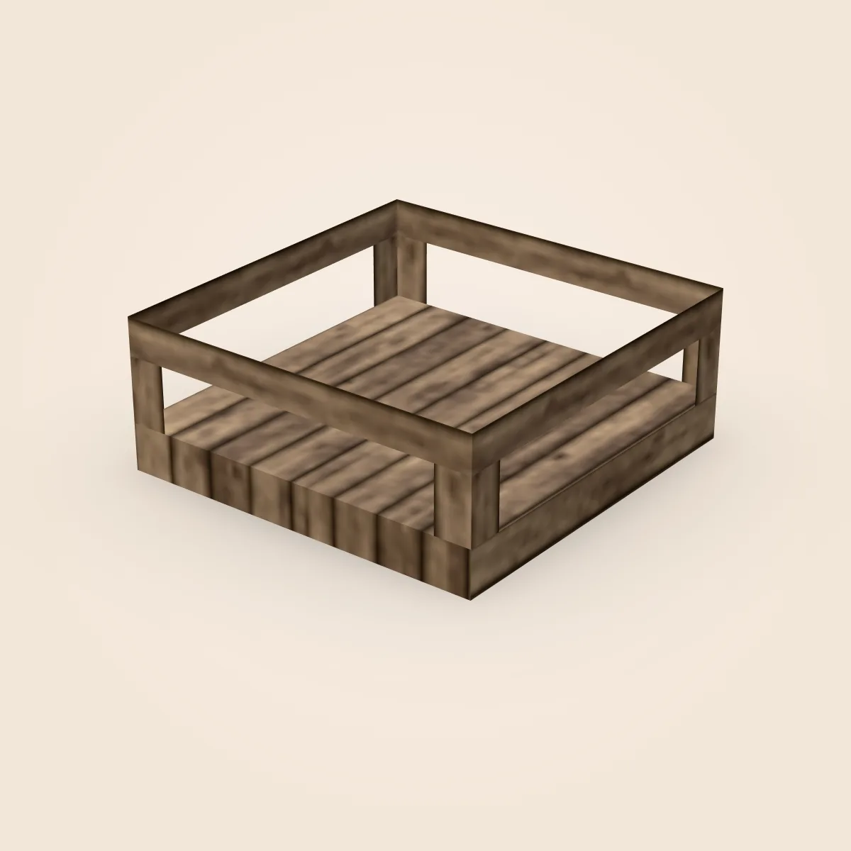 Wood Floor Railing Model